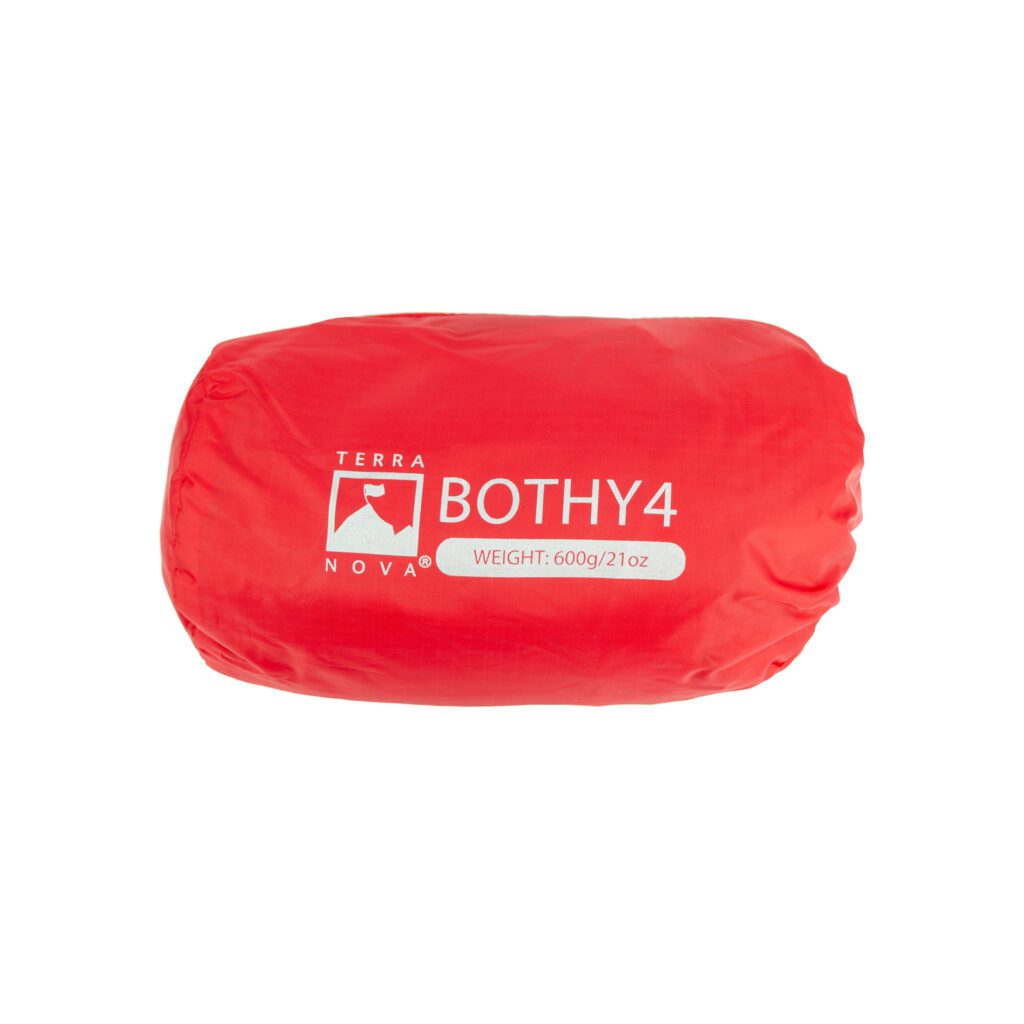 red bothy bag packed