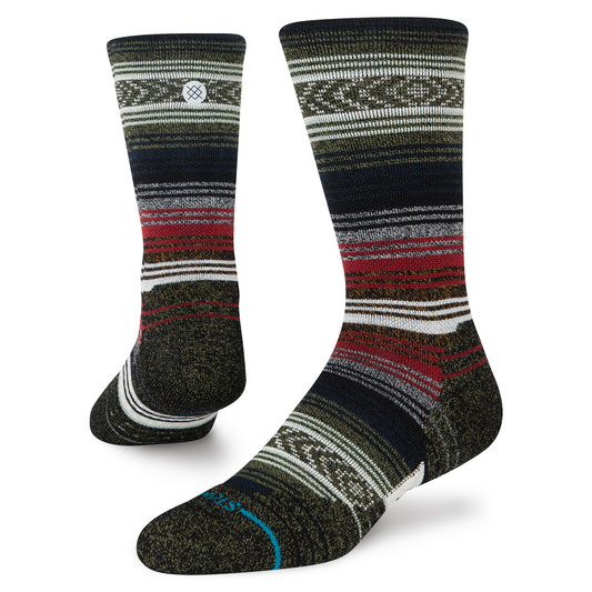 Stance Mid Wool Crew Black Red