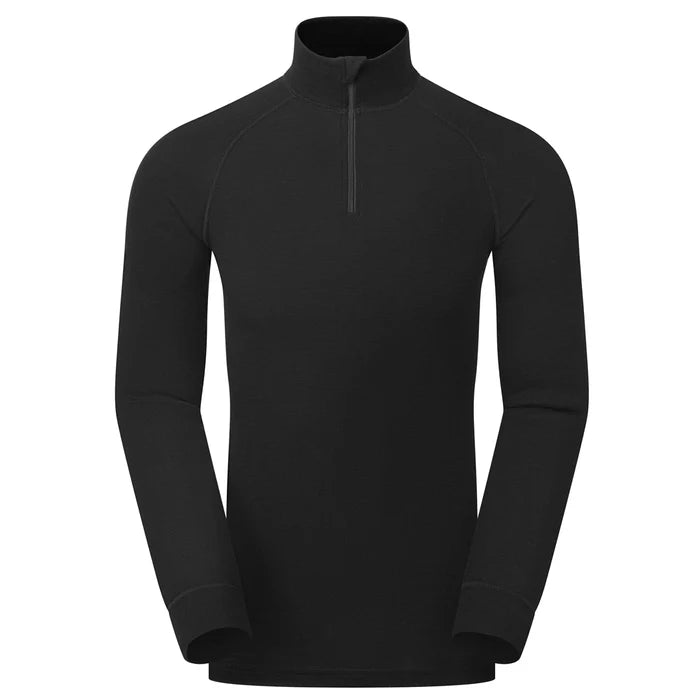 Men's Merino 200gsm Zip-Neck Baselayer Top