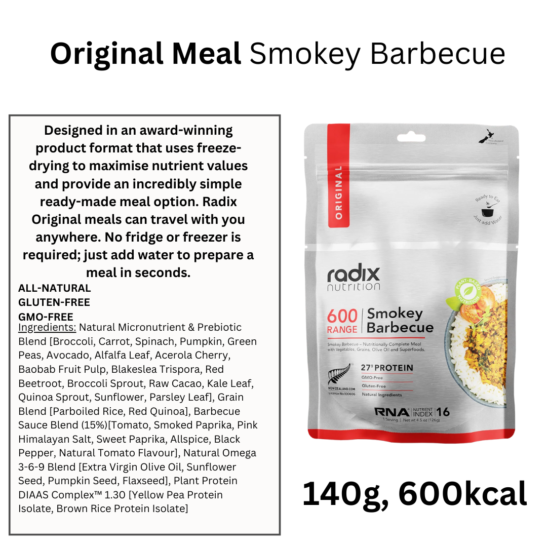 Radix Nutrition 600kcal Original Meals Smokey Barbecue