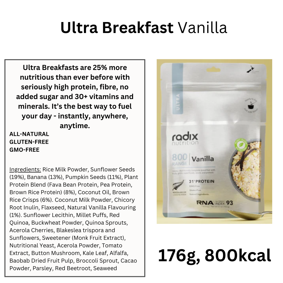 Radix Nutrition 800kcal Ultra Breakfast Vanilla
