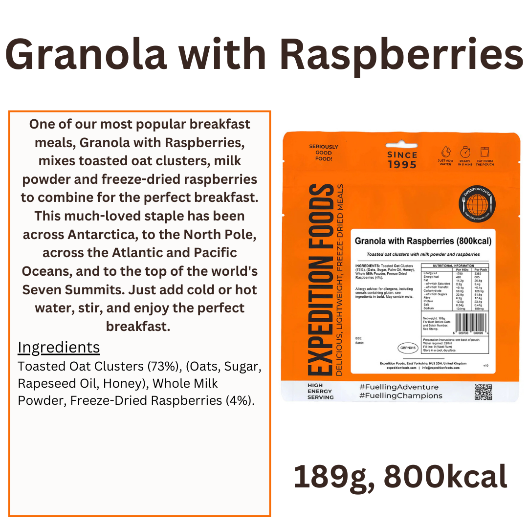 Expedition Food Granola with Raspberries 800kcal