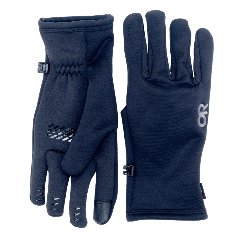 black mens fleece glove touch screen compatible