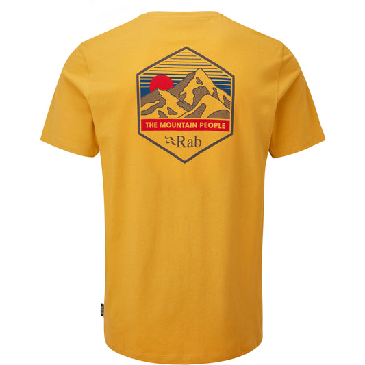Rab Men's Stance Mountain Tee in Sahara yellow
