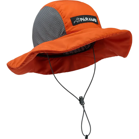 Orange and gray sun hat with a drawstring Paramo Summer Hat
