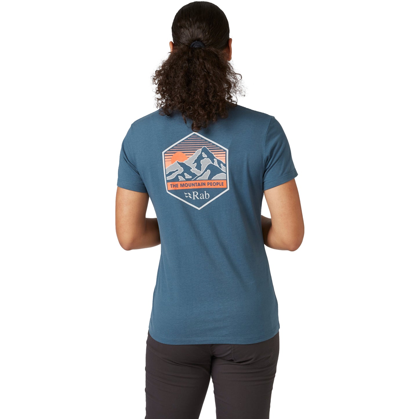 Rab womens stance mountain t shirt orion blue