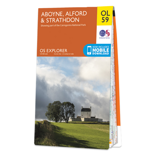 Ordnance Survey OL 59 Aboyne, Alford & Strathdon Explorer 1:25k