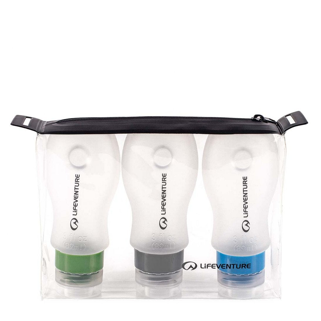 Lifeventure Silicone Flight Bottle Set