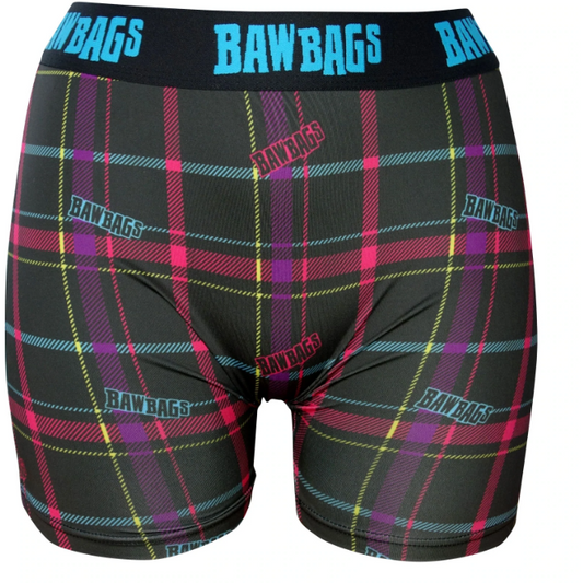 BawBags Women's Boxer Shorts Techno Tartan