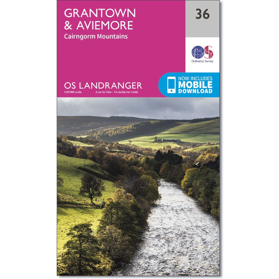 Ordnance Survey 36 Grantown & Aviemore Cairngorm Mountains 