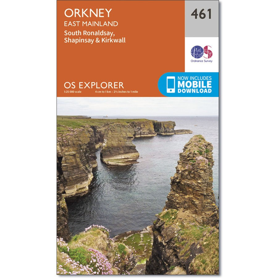 Ordnance Survey 461 Orkney, South Ronaldsay, Shapinsay & Kirkwall Explorer 1:25k
