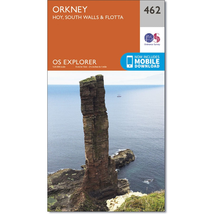 Ordnance Survey 462 Orkney, Hoy, South Walls & Flotta Explorer 1:25k