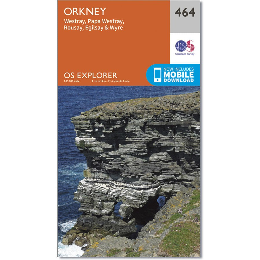 Ordnance Survey 464 Orkney, Westray, Papa Westray, Rousay, Egilsay & Wyre Explorer 1:25k