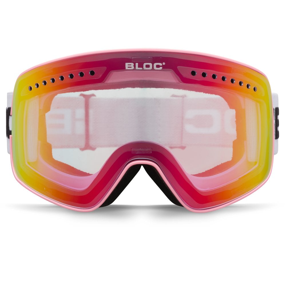 Bloc Fifty Five Interchangeable Frame - Matt Pink  Lense -  1 x Powder Cat 1               1 x Silver Mirror Cat 3