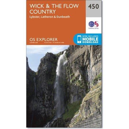 Ordnance Survey 450 Wick & The Flow Country, Lybster, Latheron & Dunbeath Explorer 1:25k