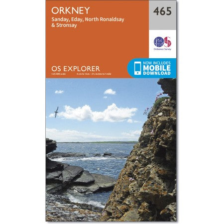 Ordnance Survey 465 Orkney, Sanday, Eday, North Ronaldsay & Stronsay Explorer 1:25k