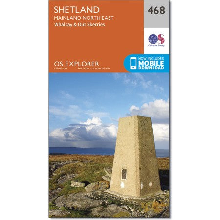 Ordnance Survey 468 Shetland, Mainland North East - Whalsay & Out Skerries Explorer 1:25k